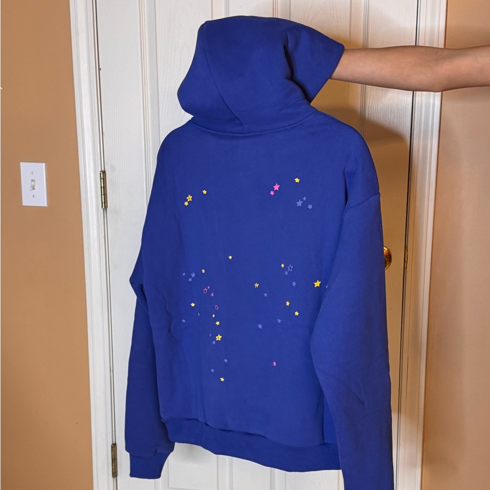 Spider Blue Graphic Men's Sweater - Picture 2 of 3
